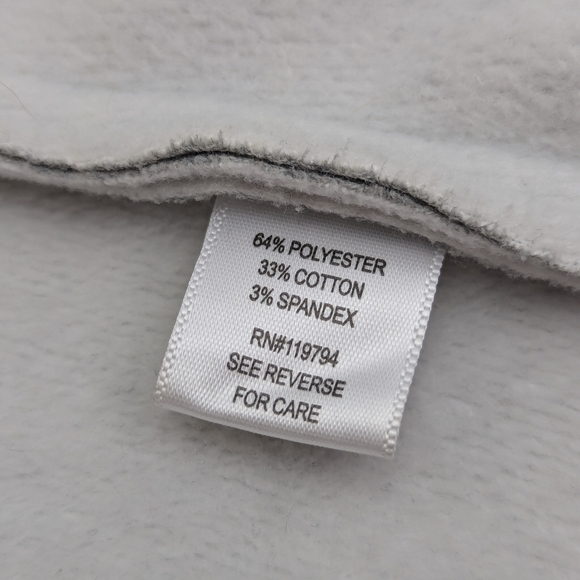 ONE WORLD Open Jacket Cardigan Faux Fleece Look Light Grey Off White XL - Picture 4 of 10